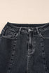High Waisted Center Seam Wide Leg Cropped Denim Jeans